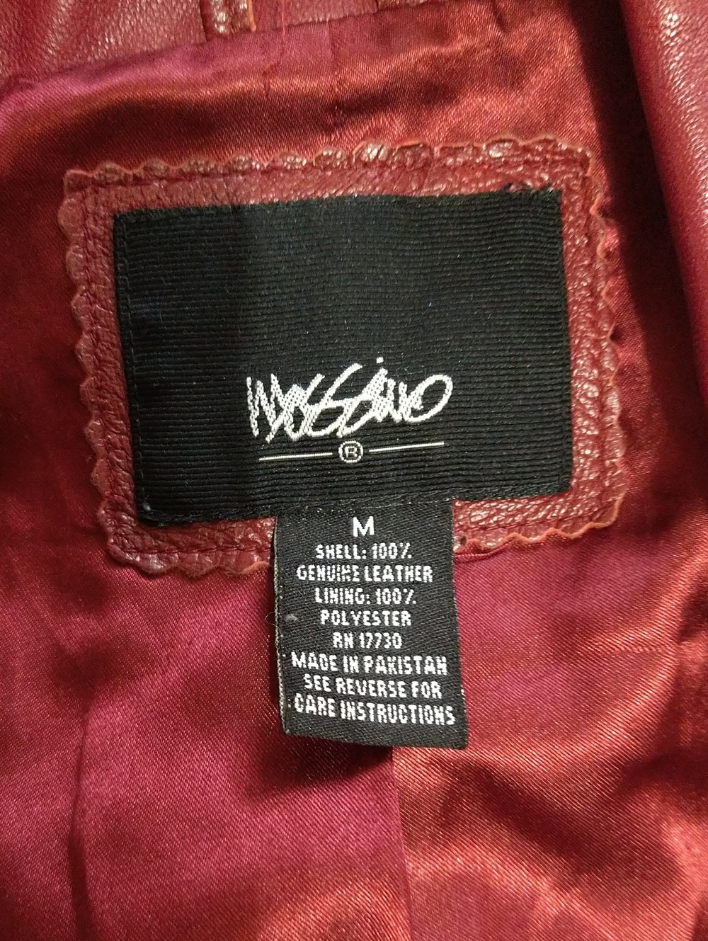 Moschino Women's Burgundy Leather Jacket